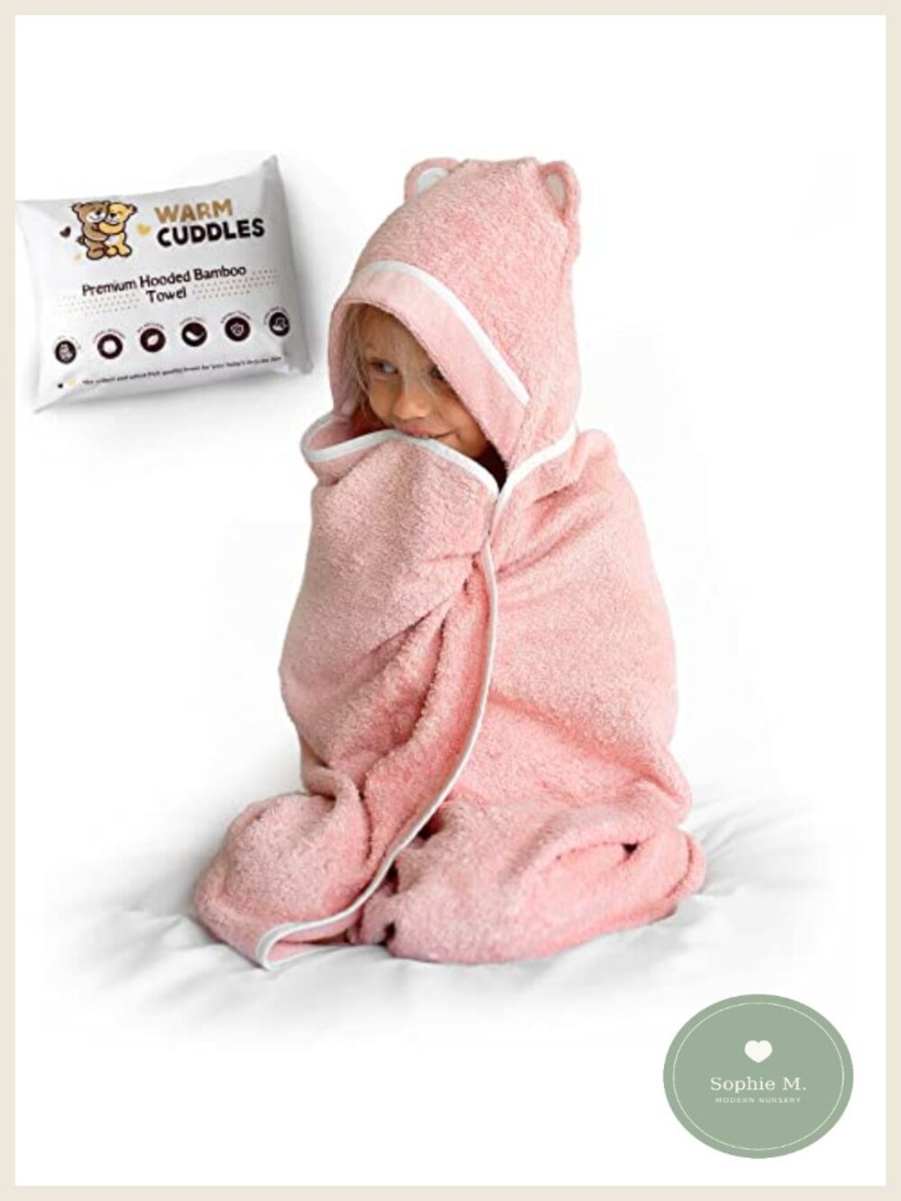 Premium Toddler Hooded Towel Rayon from Bamboo Soft Bath Wrap